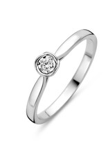 Rosa di Luca Italy Zilveren ring - Gerhodineerd - Diamant - 0,06 crt - Maat 54