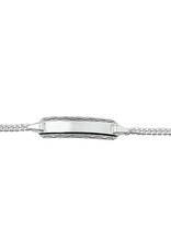 Zilveren graveerarmband - Gourmette - Geslepen plaat - 5,0 mm - 11/13 cm