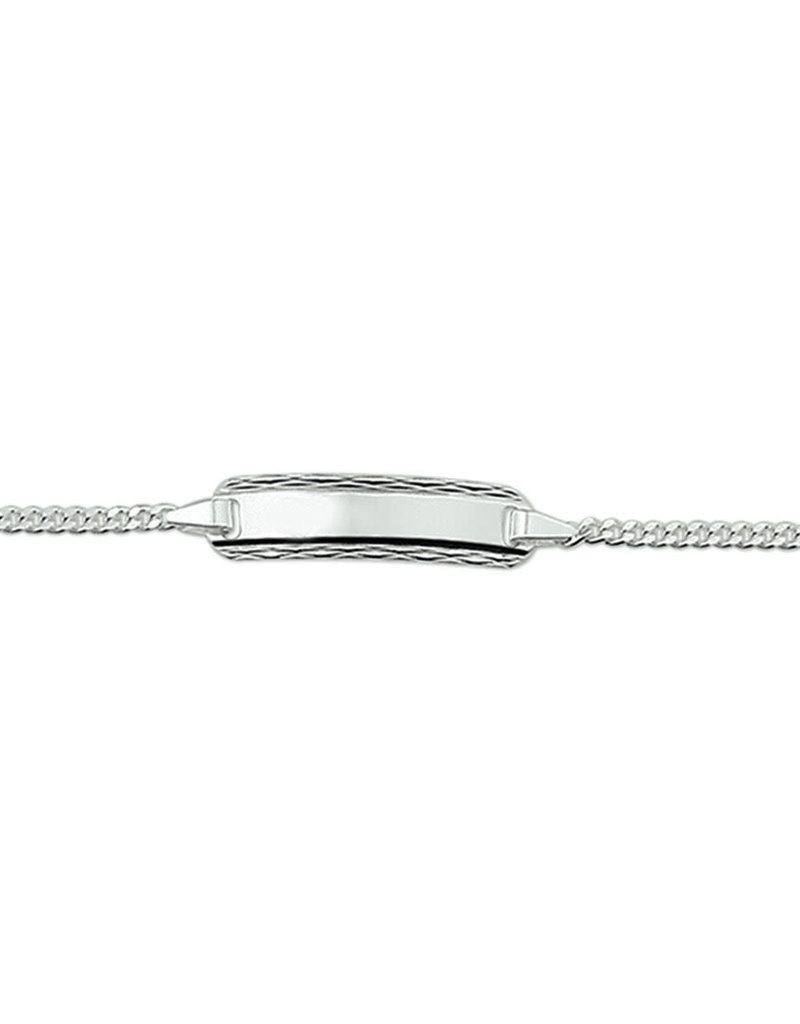 Zilveren graveerarmband - Gourmette - Geslepen plaat - 5,0 mm - 11/13 cm