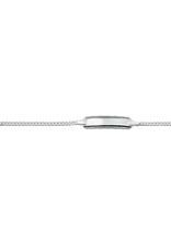 Zilveren graveerarmband - Gourmette - Geslepen plaat - 5,0 mm - 11/13 cm