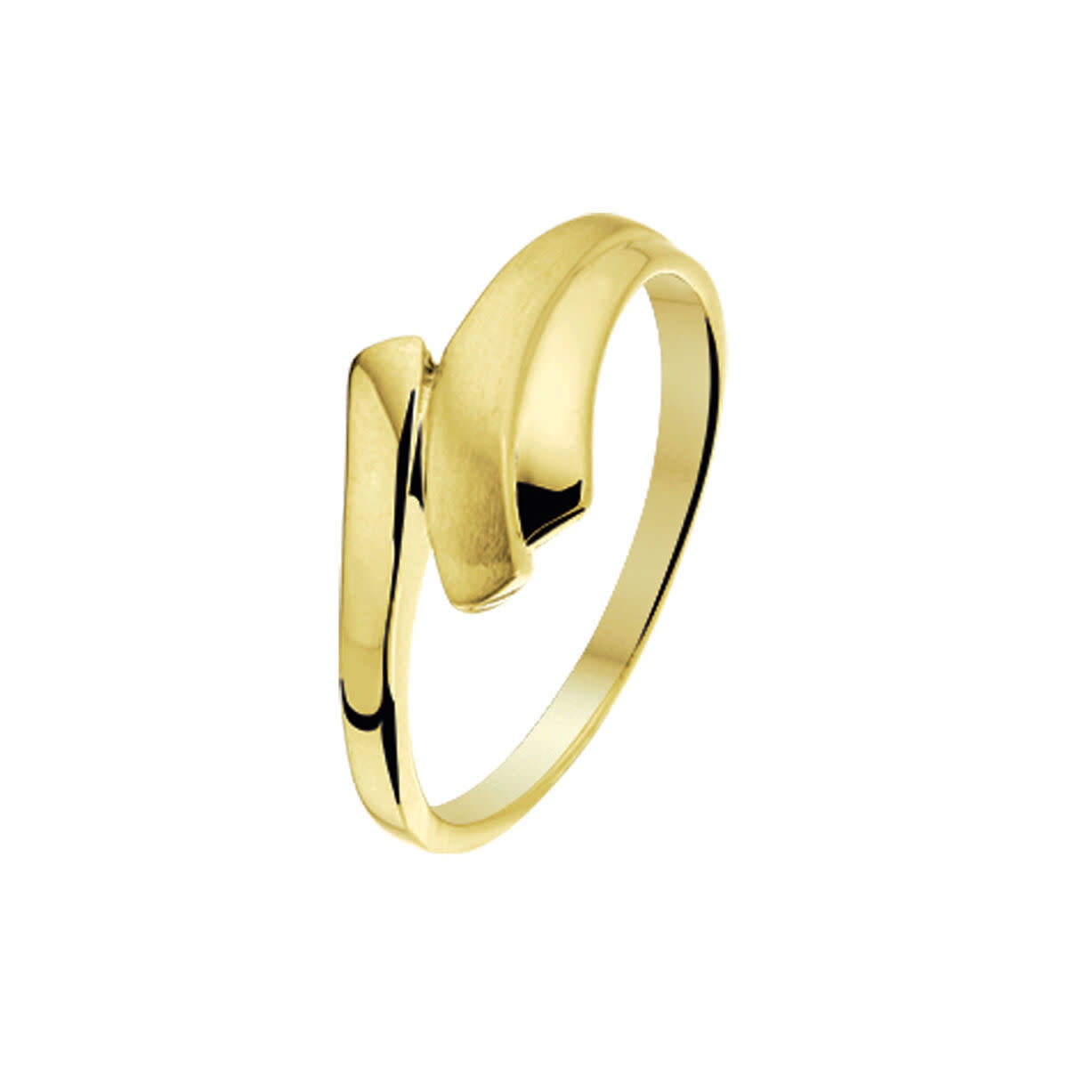 Vluchtig verzonden maat Gouden ring - 14 karaats - Mat/glanzend - Fantasie - Maat 18 - Juwelier  Marleen Peters Deventer