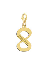 14 karaats - Gouden  bedel - Infinity met naam