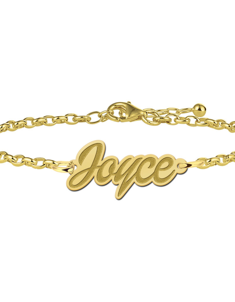 Gouden naam armband