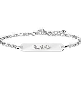 Zilveren graveer armband