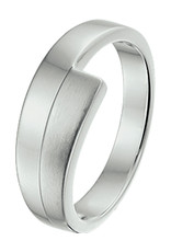 Zilveren ring - Gerhodineerd - Mat/glanzend - Maat 18.5