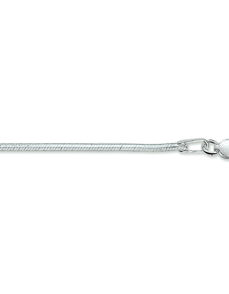 Zilveren lengtecollier - Slang 8 zijdig - 1.4 mm