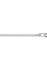 Zilveren lengtecollier - Slang 8 zijdig - 1.4 mm