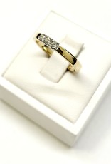 Gouden Briljant damesring - Memoire -  3x 0.05 ct. - Briljant - H.Si - Maat 17.5