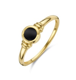 Gouden ring - 14 karaats - Onyx - Maat 17.75