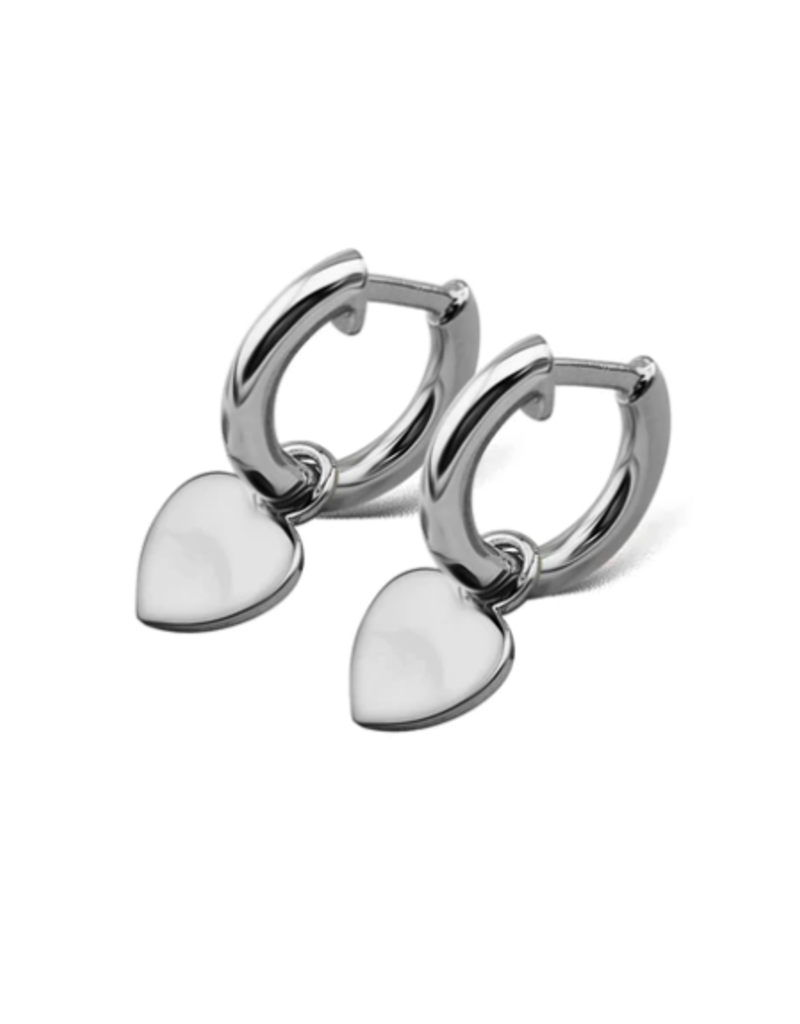 Jwls4u Jwls4u - Earrings - Heart Silver - JE012S