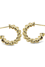 Jwls4u Jwls4u - Earrings - Curve Goldplated - JE031G