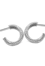 Jwls4u Jwls4u - Earrings - Earrings Profile Silver - JE030S