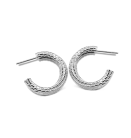 Jwls4u Jwls4u - Earrings - Earrings Profile Silver - JE030S