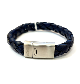 Thomss Thomss - Leren armband - Blauw - THS012 - 21 cm