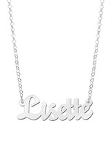 Zilveren naamketting model Lisette