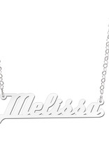 Zilveren naamketting model Melissa