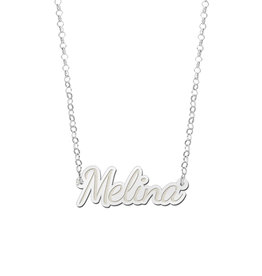 Zilveren naam ketting model Melina