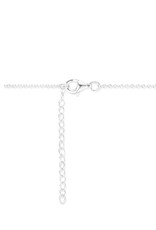 Zilveren collier - Gerhodineerd - Bloemetjes - 40 + 4 cm