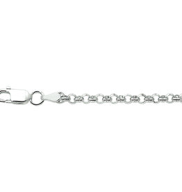 Zilveren armband - Gerhodineerd - Jasseron - 3.5 mm - 18 cm