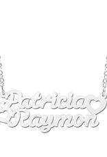 Zilveren naamketting model Patricia Raymon
