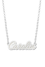 Zilveren naamketting model Carolin