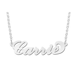 Zilveren naamketting Carrie