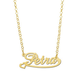 14 karaats - Gouden naamketting model Petra