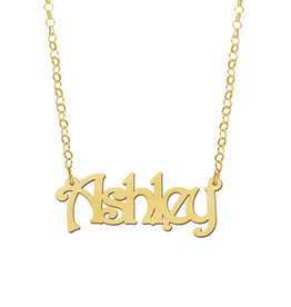 Gouden naamketting model Ashley