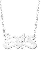 Zilveren naamketting model Sophie
