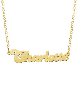 14 karaats - Gouden naamketting model Charlotte