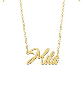 Gouden naamketting model Mila