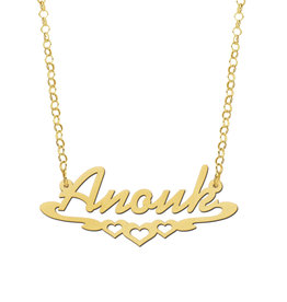 14 karaats - Gouden naamketting model Anouk