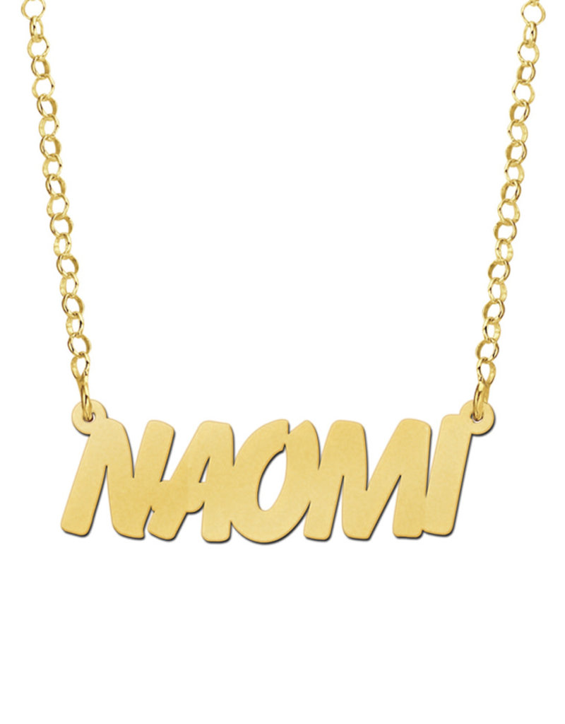 Gouden naamketting model Naomi