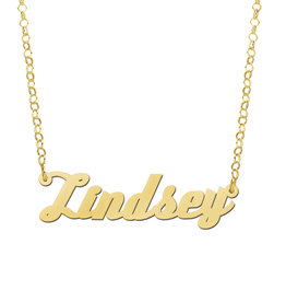 14 karaats - Gouden naamketting model Lindsey
