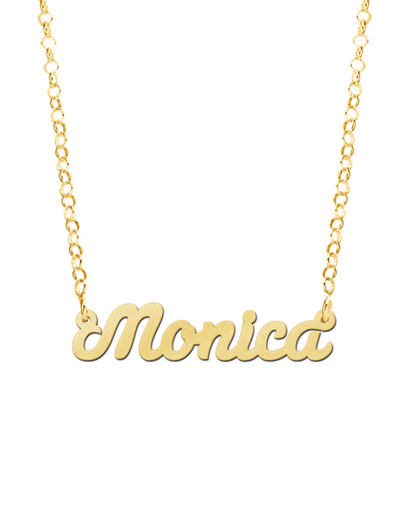 Gouden naamketting model Monica