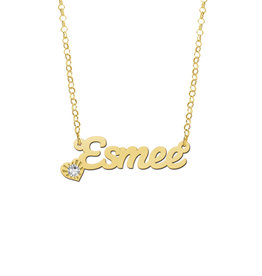 14 karaats - Gouden naam ketting model Esmee