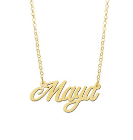 14 karaats - Gouden naamketting model Maya