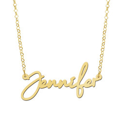 14 karaats - Gouden naamketting model Jennifer