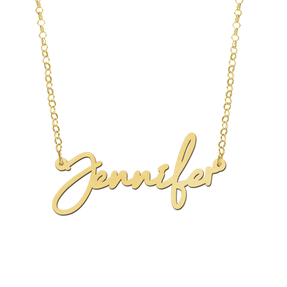 incompleet Kilauea Mountain Nautisch Naamketting goud model Jennifer - Juwelier Marleen Peters Deventer