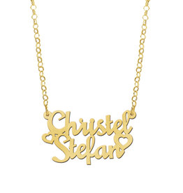 14 karaats - Gouden naamketting model Christel Stefan