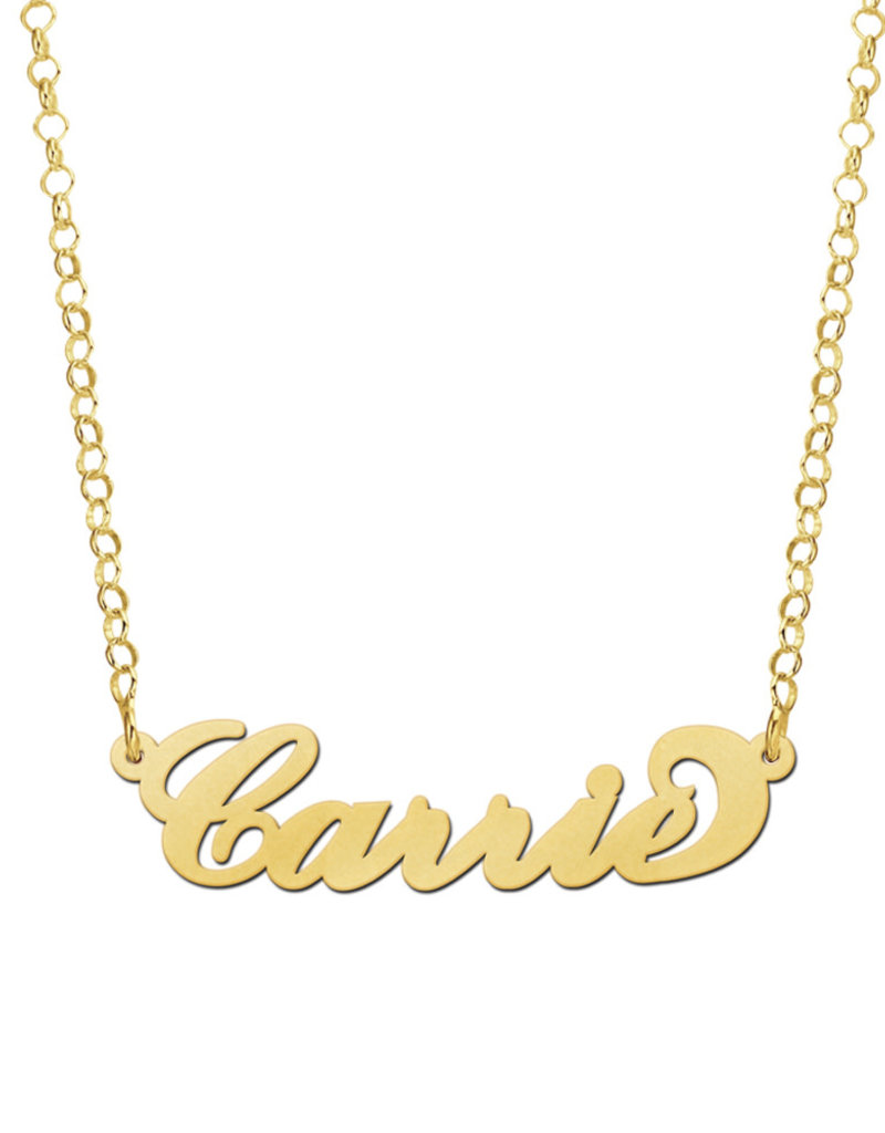 Gouden naamketting Carrie