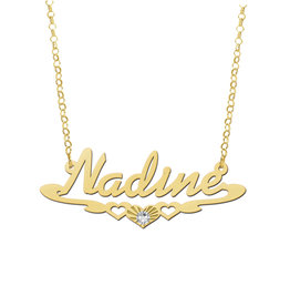 Gouden ketting met naam model Nadine