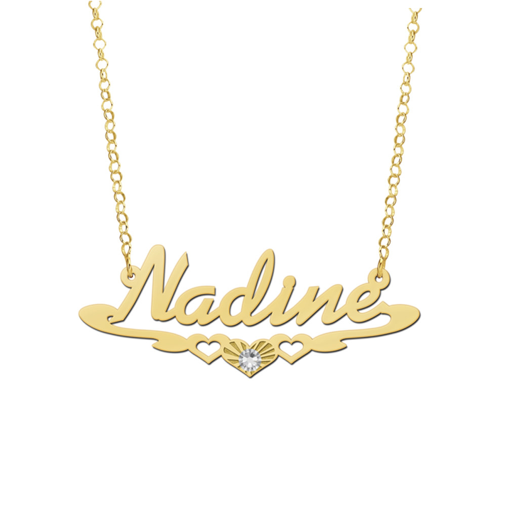 Gouden ketting met naam model Nadine - Juwelier Marleen Peters Deventer