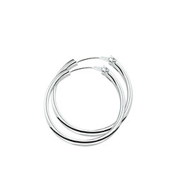 Zilveren oorringen - Gerhodineerd - 2,0 mm - Ronde buis - 24 mm