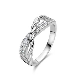 Rosa di Luca Italy Zilveren ring - Gerhodineerd - Zirkonia - Maat 58