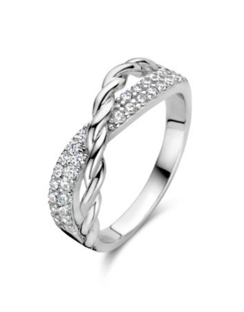 Rosa di Luca Italy Zilveren ring - Gerhodineerd - Zirkonia - Maat 58