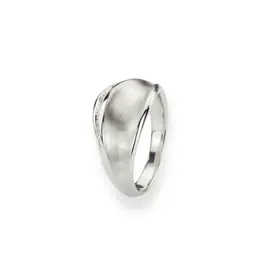 Zilveren ring - Gerhodineerd - Mat/Glanzend - Zirkonia - Maat 17.5
