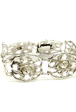 Occasions by Marleen Occasions by Marleen - Zilveren armband - Bloemmotief - 18.5 cm