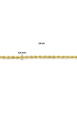 Gouden armband - 14 karaats - Koord - 4.4 mm - 19 cm