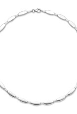 Zilveren collier - Gerhodineerd - Mat/glanzend - 5,5 mm - 43 cm